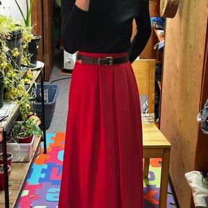 Jax Vibrant Red Maxi Skirt